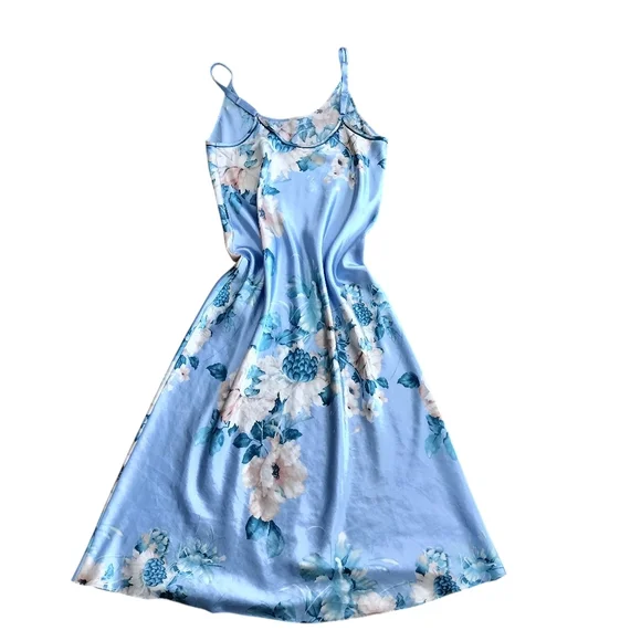 Morgan Taylor Intimates Blue Floral Robe - Picture 4 of 8